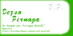 dezso pirnaga business card